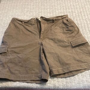 Brown Cargo Shorts with Relaxed Fit
